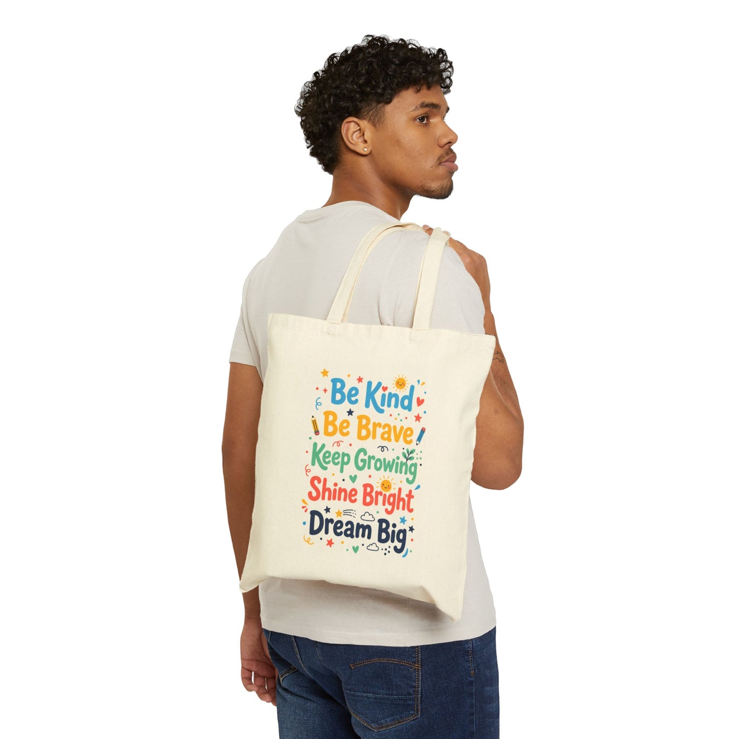 Back to School Ready to Inspire Tote Bag | Teacher Silhouette Canvas