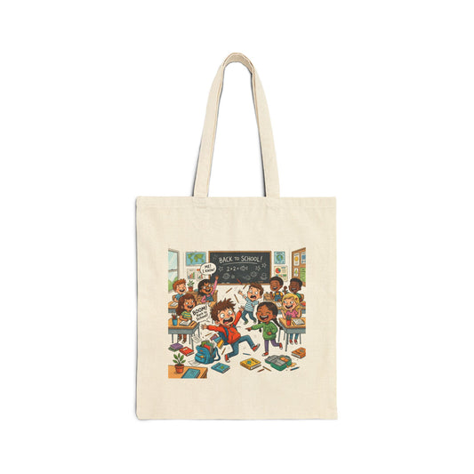 Back to School Ready to Inspire Tote Bag | Teacher Silhouette Canvas