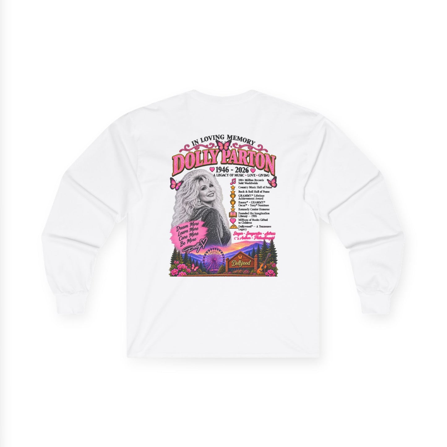 Dolly Parton Memorial Cotton Long Sleeve Tee
