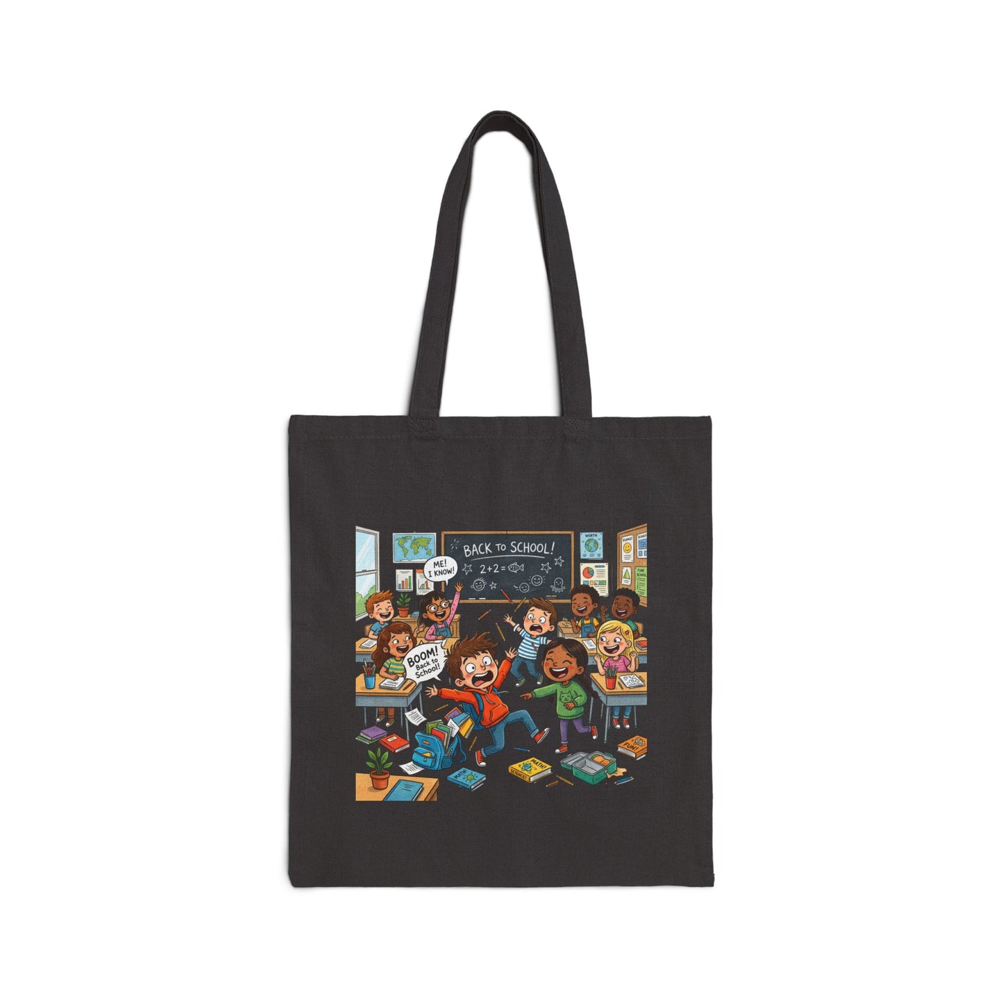 Back to School Ready to Inspire Tote Bag | Teacher Silhouette Canvas
