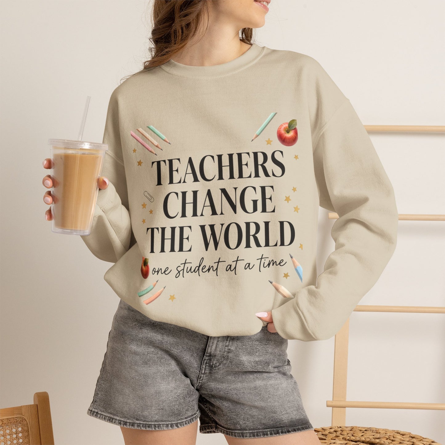 Back to School Ready to Inspire sweatshirt | Teacher silhouette, classroom design
