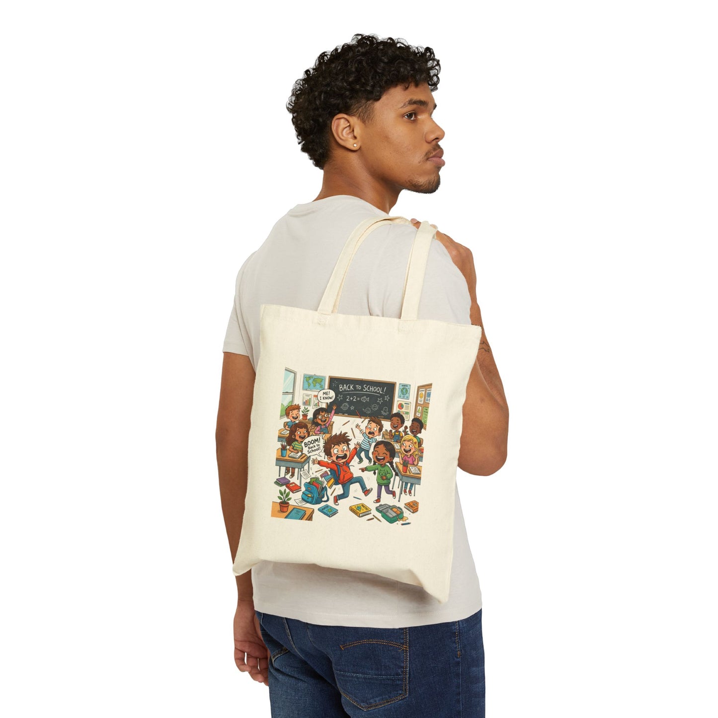 Back to School Ready to Inspire Tote Bag | Teacher Silhouette Canvas