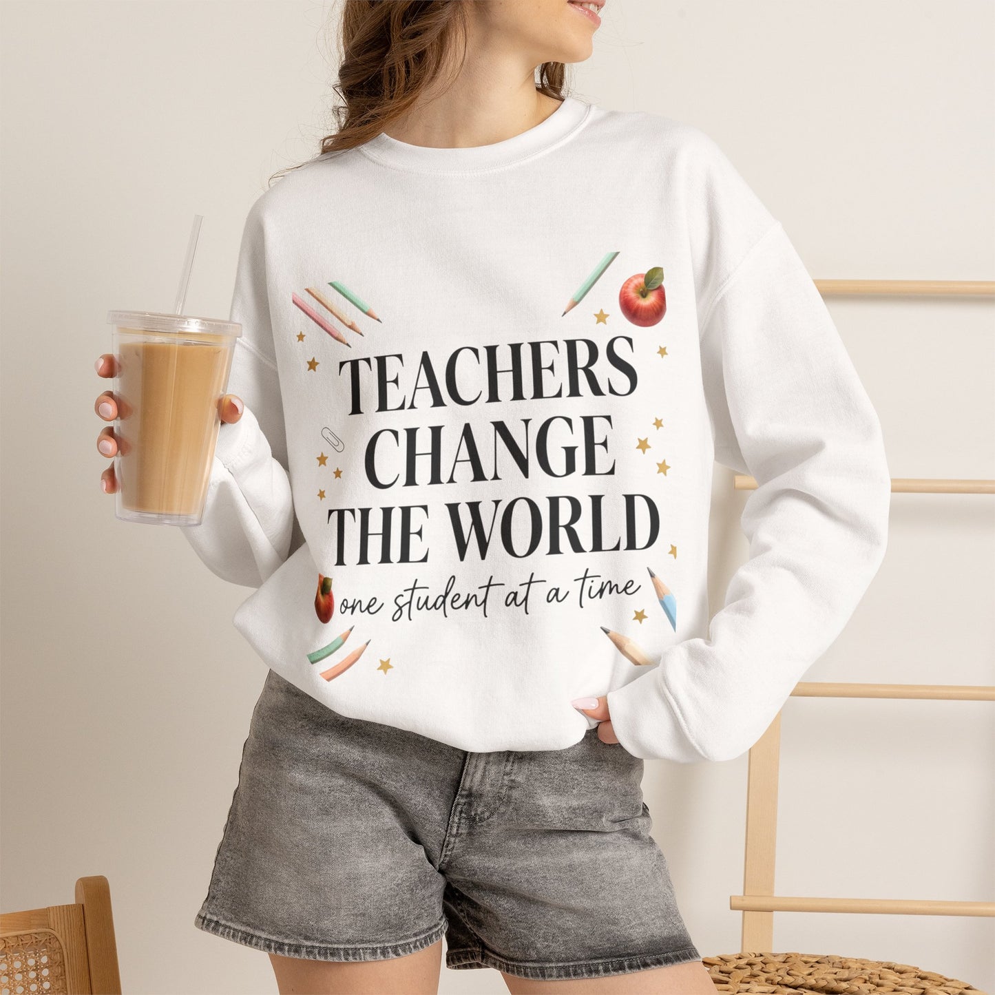 Back to School Ready to Inspire sweatshirt | Teacher silhouette, classroom design